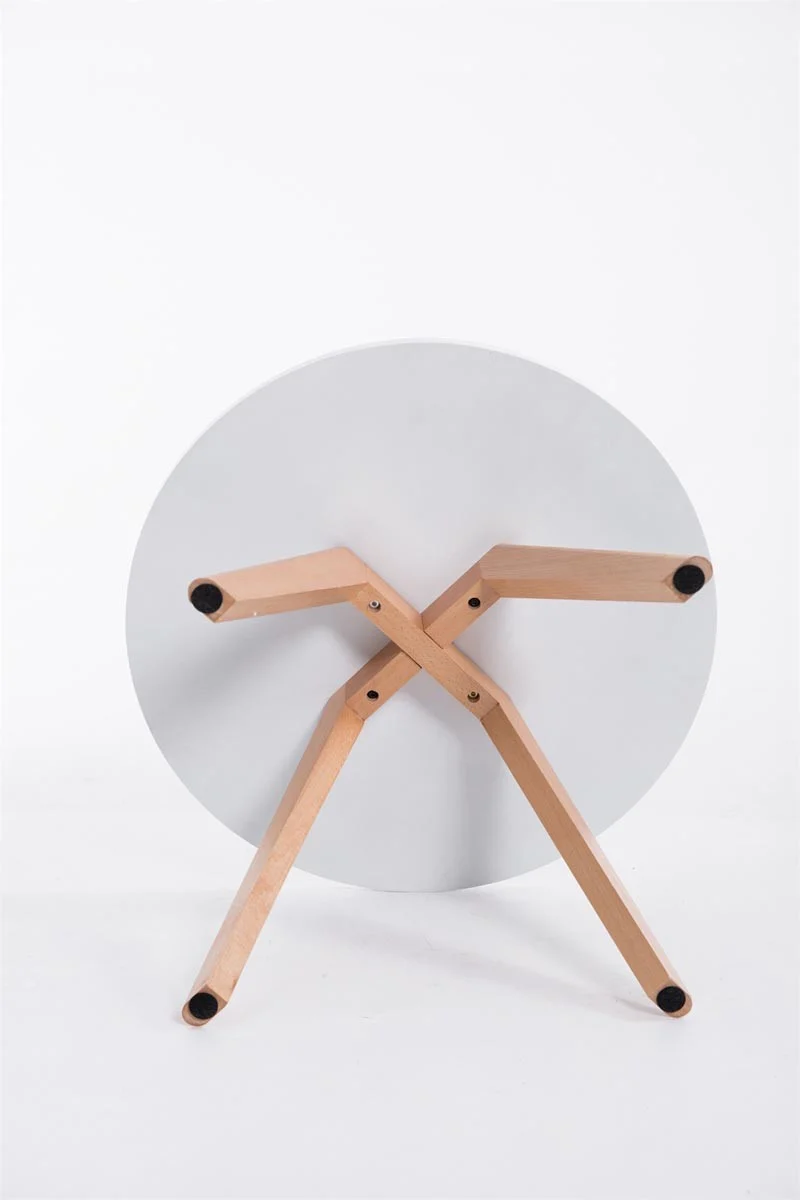Table basse table d'appoint ronde 4 pieds en bois clair hauteur 45cm TABA10005