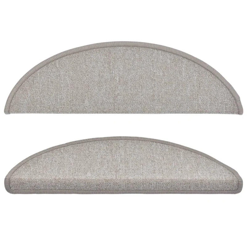 Tapis d'escalier 15 pièces Taupe 56 x 17 x 3 cm DEC023550