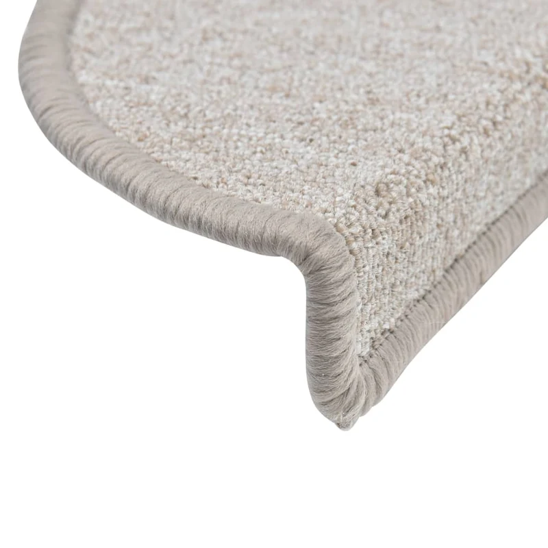 Tapis d'escalier 15 pièces Taupe 56 x 17 x 3 cm DEC023550