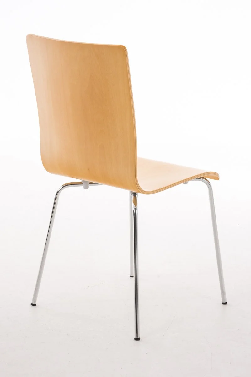 Lot de 2 chaises de cuisine en bois nature et métal CDS10069