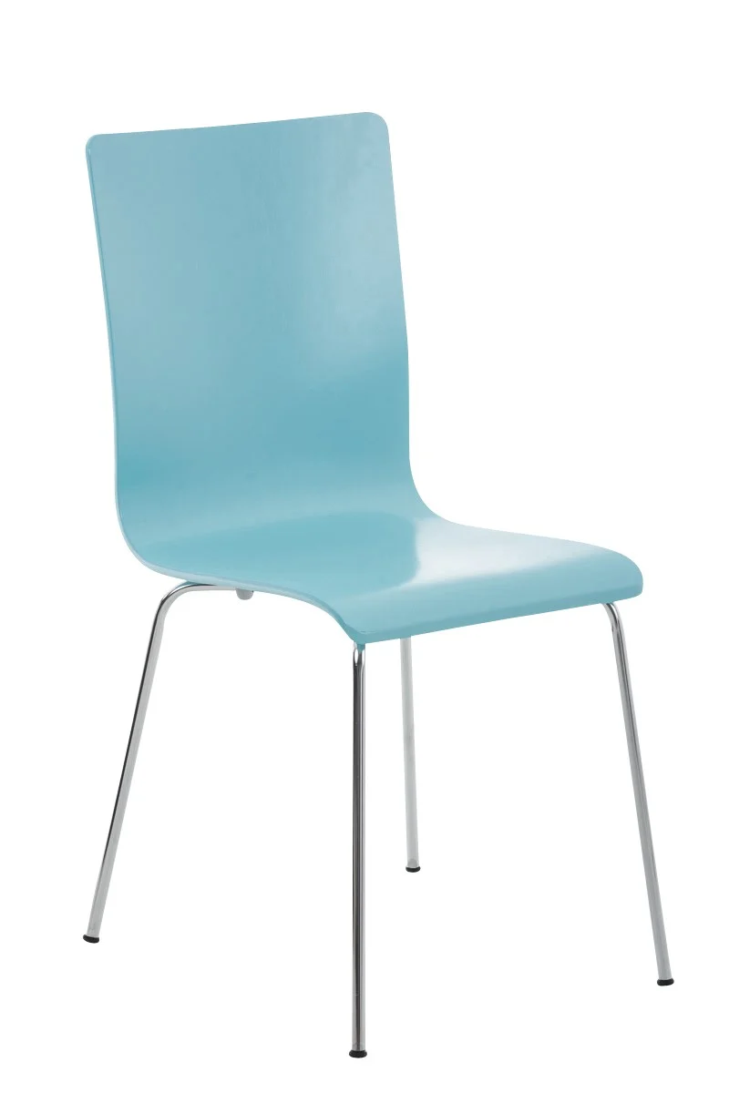 Lot de 2 chaises de cuisine en bois bleu et métal CDS10064