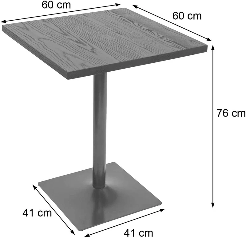 Ensemble table de bistrot 2x chaises en synthétique marron acier noir et table en bois marron foncé design industriel MDJ04186
