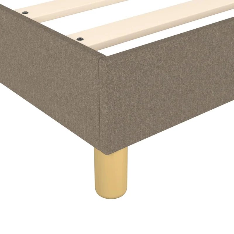 Sommier à lattes sur pieds cadre de lit 200x200 cm tissu taupe TDL0206925