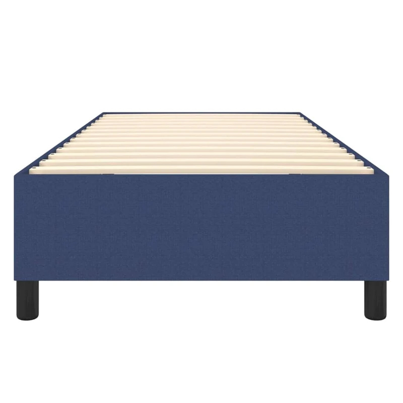 Sommier à lattes sur pieds cadre de lit 90x190 cm tissu bleu TDL0207324