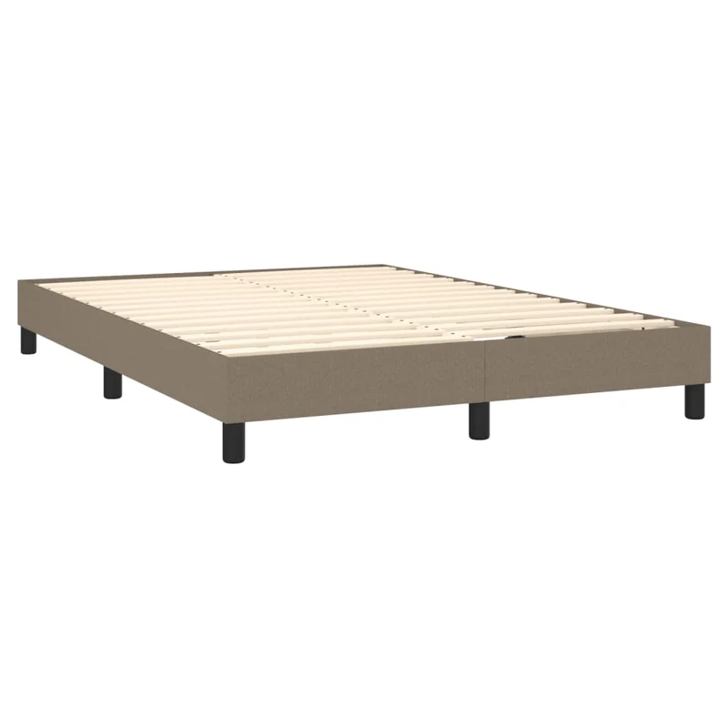 Sommier à lattes sur pieds cadre de lit 140x200 cm tissu taupe TDL0206932