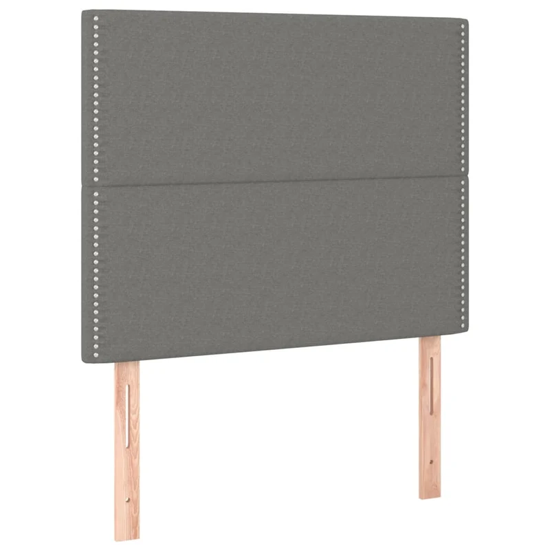 Cadre de lit LED avec sommier tête de lit matelas 120x200 cm tissu gris foncé TDL0208410