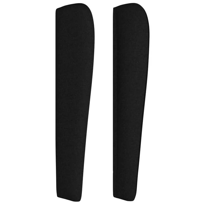 Tête de lit accessoire couchage chambre à coucher meuble avec rebord latéral 103 x 23 x 118/128 cm tissu noir TDL0204605