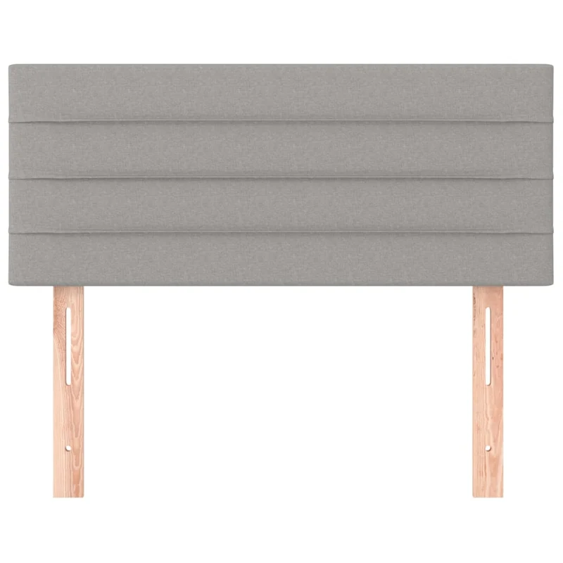 Tête de lit accessoire couchage chambre à coucher meuble 90 x 5 x 78/88 cm tissu gris clair TDL0203208
