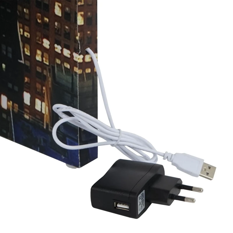 Paravent séparateur de pièce 5 pans 30 LED 180x200cm motif New York PAR04021