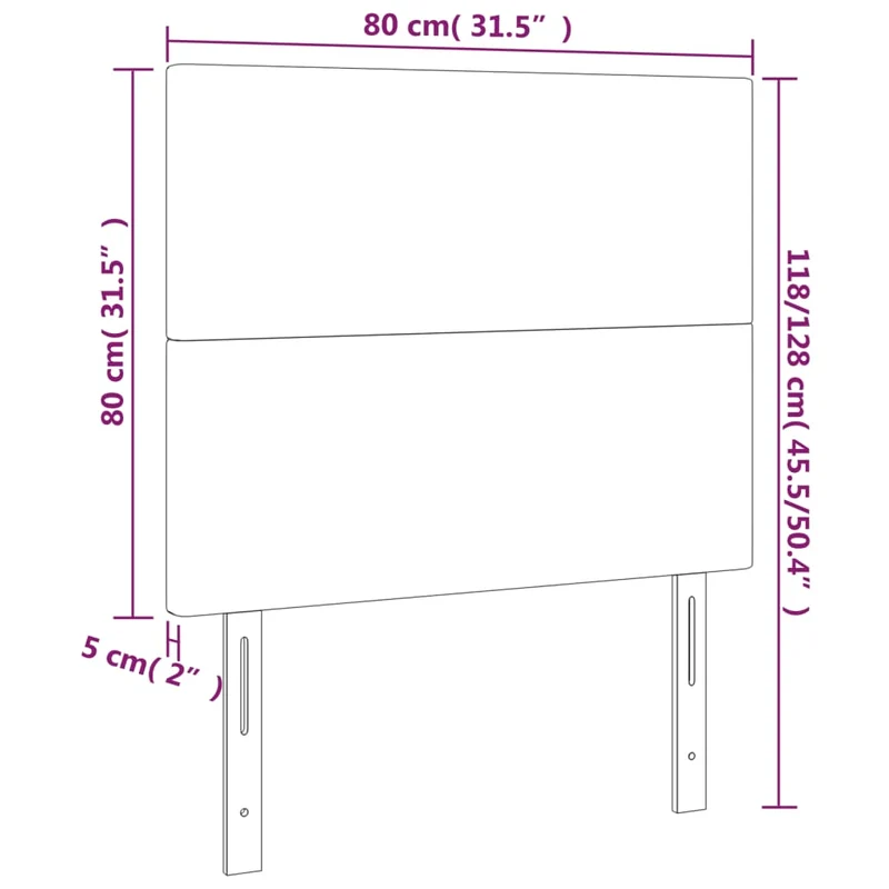 Tête de lit accessoire couchage chambre à coucher meuble 2 parties 80 x 5 x 78/88 cm tissu noir TDL0206244