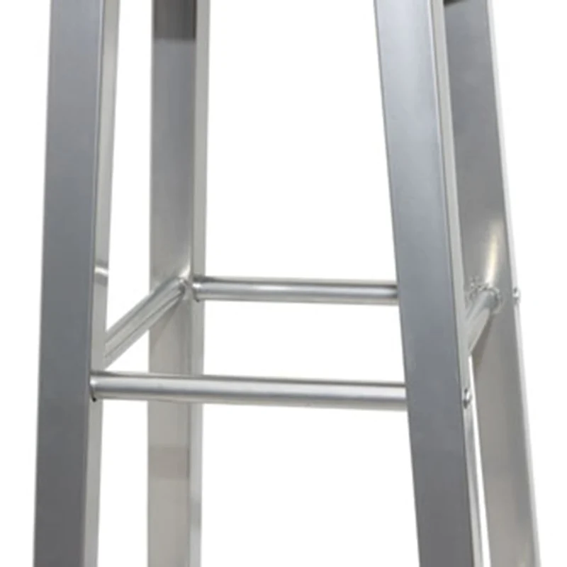 Lot de 4 tabourets de bar chaises hautes acier argenté + MDF DEC029905