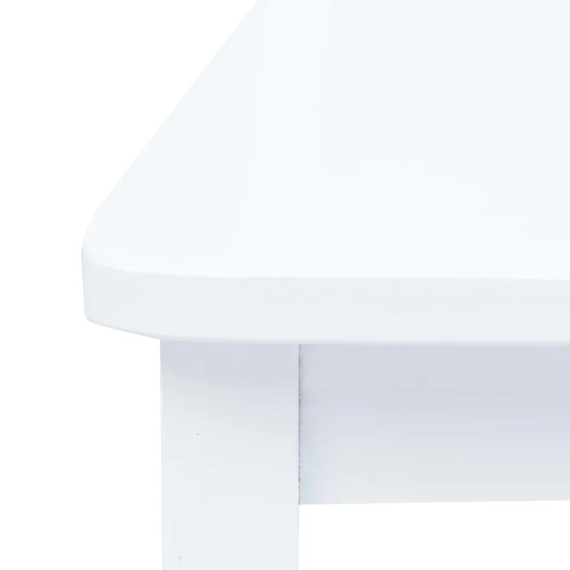 Lot de 6 chaises de salle à manger cuisine design classique blanc bois d'hévéa massif CDS022151