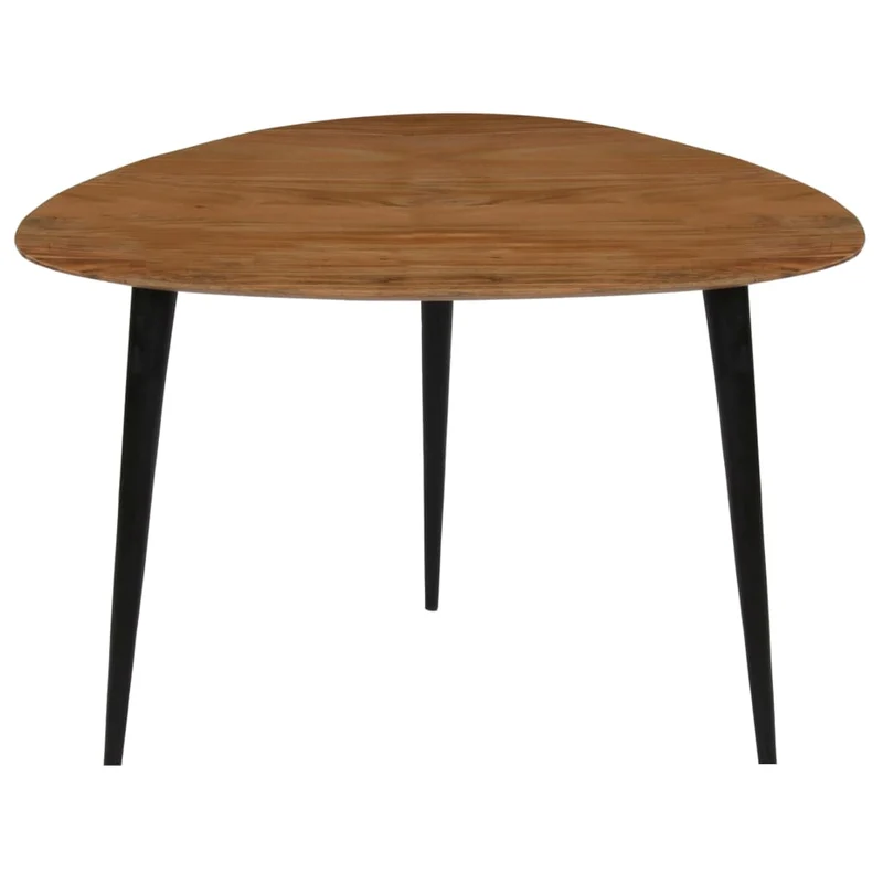 Lot de 3 tables d'appoint en bois d'acacia massif marron et acier DEC040449
