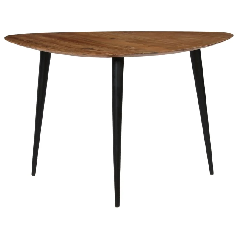 Lot de 3 tables d'appoint en bois d'acacia massif marron et acier DEC040449