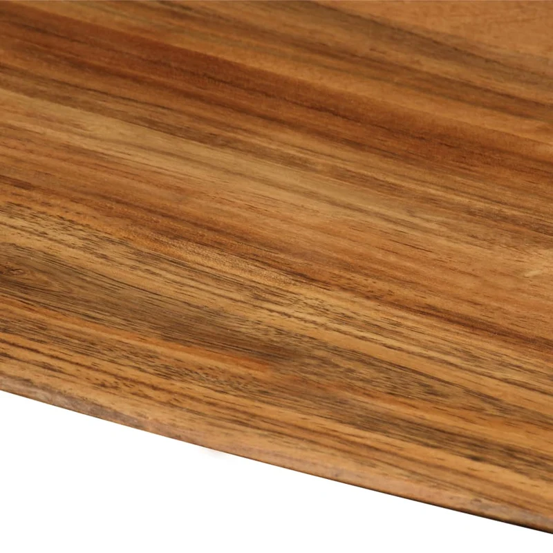 Lot de 3 tables d'appoint en bois d'acacia massif marron et acier DEC040449