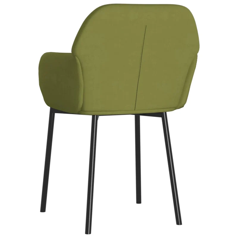 Set de 2 chaises de salle à manger vert clair en tissu velours vert DEC025591