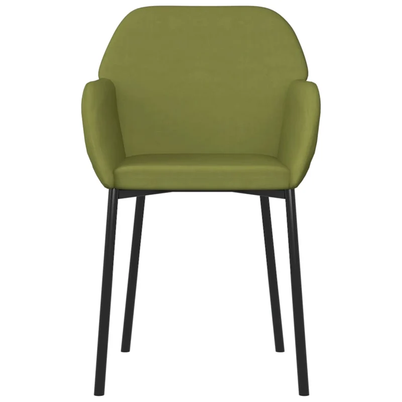 Set de 2 chaises de salle à manger vert clair en tissu velours vert DEC025591