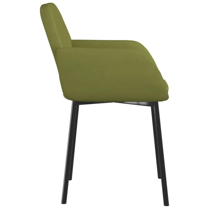 Set de 2 chaises de salle à manger vert clair en tissu velours vert DEC025591