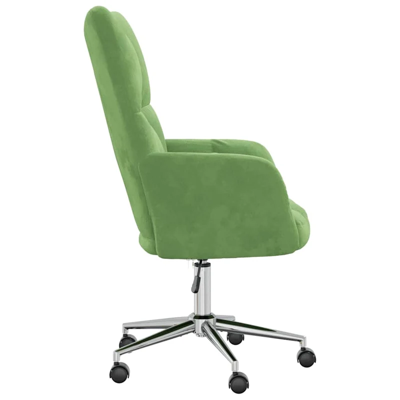 Fauteuil lounge chaise de canapé sur roulettes design moderne en velours vert clair DEC026777