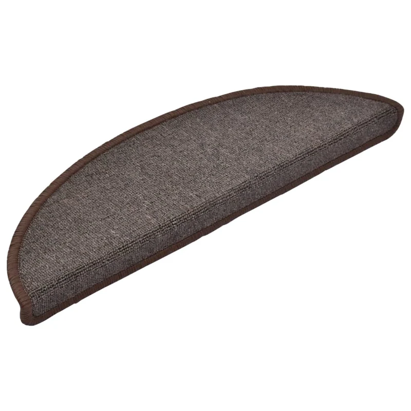 Tapis d'escalier 15 pièces Marron café 56 x 17 x 3 cm DEC023548