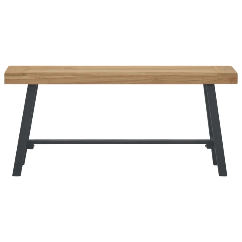 Banc design rustique 110 cm assise en bois massif de teck brun DEC024983