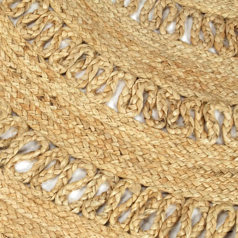 Tapis fait à la main Jute tressée 90 cm DEC023502