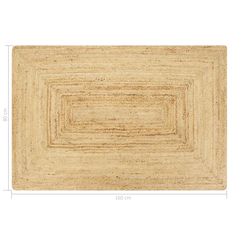 Tapis fait à la main Jute Naturel 80x160 cm DEC023523