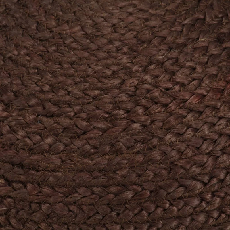 Pouf tabouret repose-pied fait à la main marron 40 x 45 cm jute brun DEC030001
