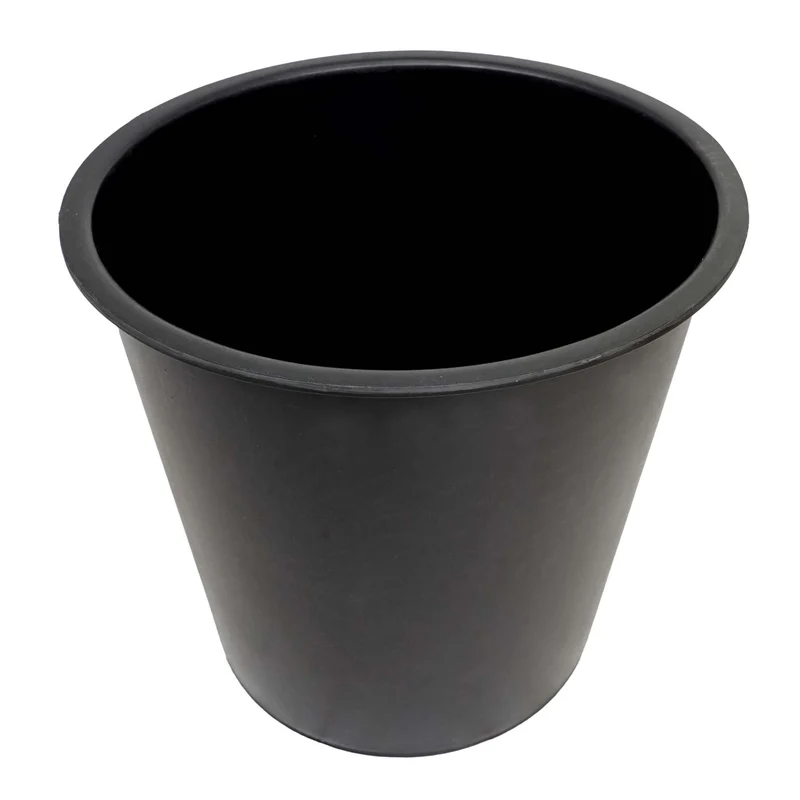 Lot de 2 jardinières cache-pot pot de fleur bac à fleurs rond carré extérieur bois d'acacia marron 04_0007414