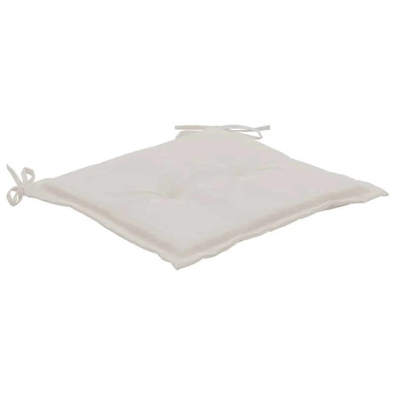 lot de 2 coussins de chaise de jardin 100% polyester crème 50x50x3 cm DEC021727
