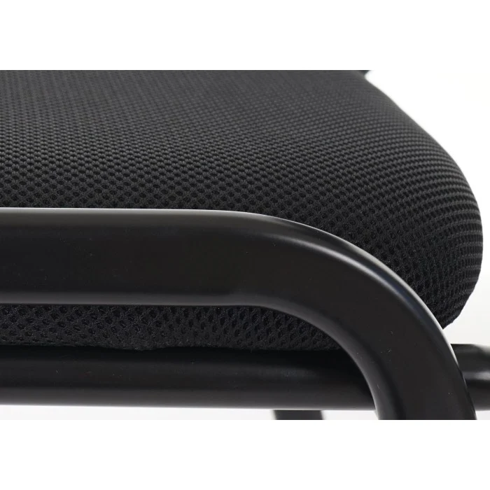 Lot de 2 chaises ergonomique pour visiteur bureau noir pieds noirs BUR04048