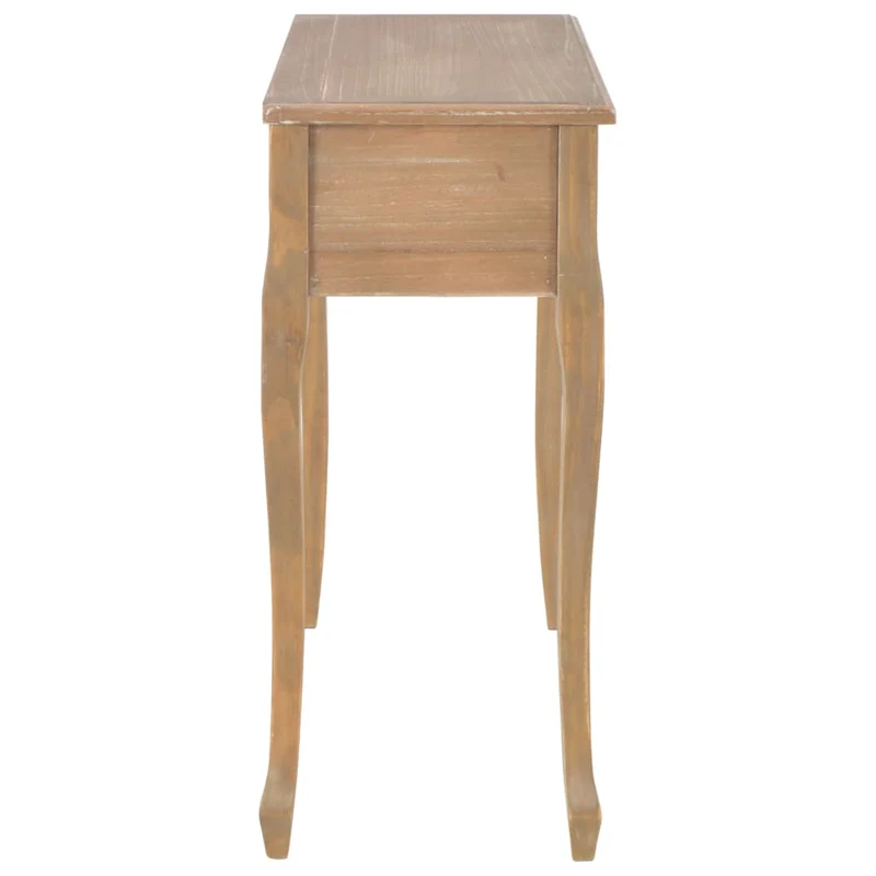 Table de console table de coiffeuse avec 3 tiroirs 100 x 35 x 78 cm MDF + bois de pin marron DEC032566
