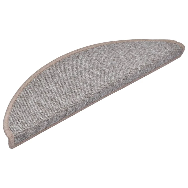 Tapis d'escalier 15 pièces Marron clair 56x17x3 cm DEC023546