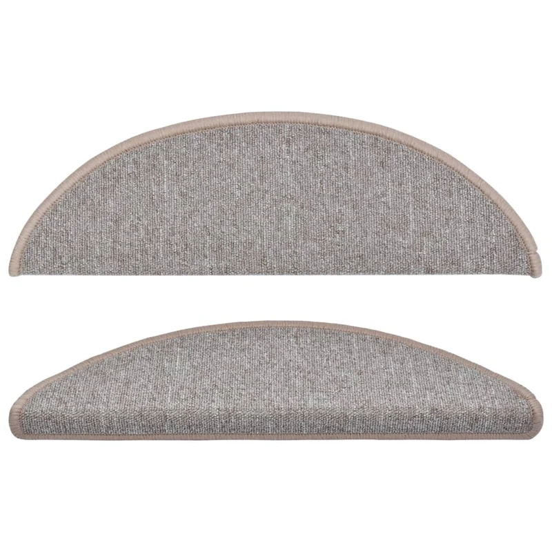 Tapis d'escalier 15 pièces Marron clair 56x17x3 cm DEC023546