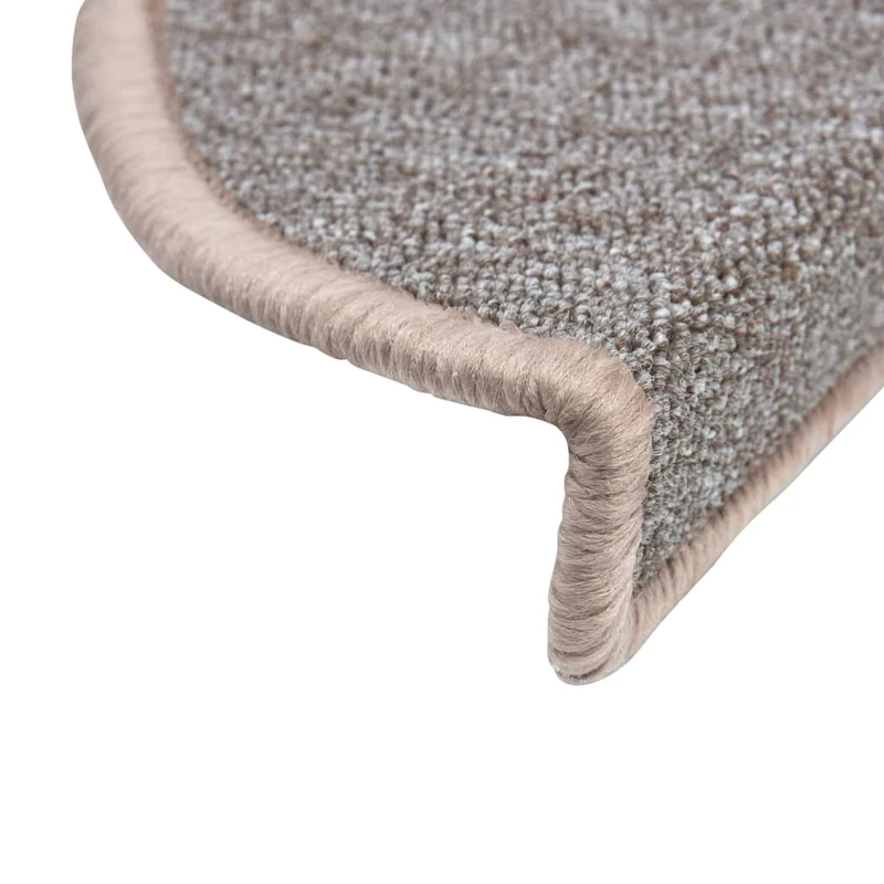 Tapis d'escalier 15 pièces Marron clair 56x17x3 cm DEC023546