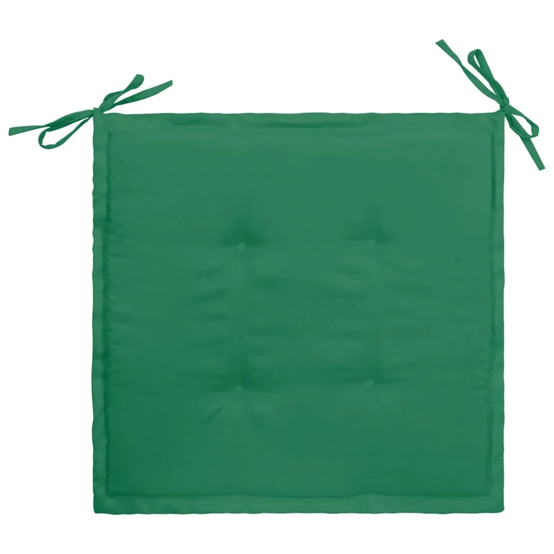 lot de 4 coussins de chaise 100 % polyester résistant à l'eau vert 40x40x3 cm DEC021720