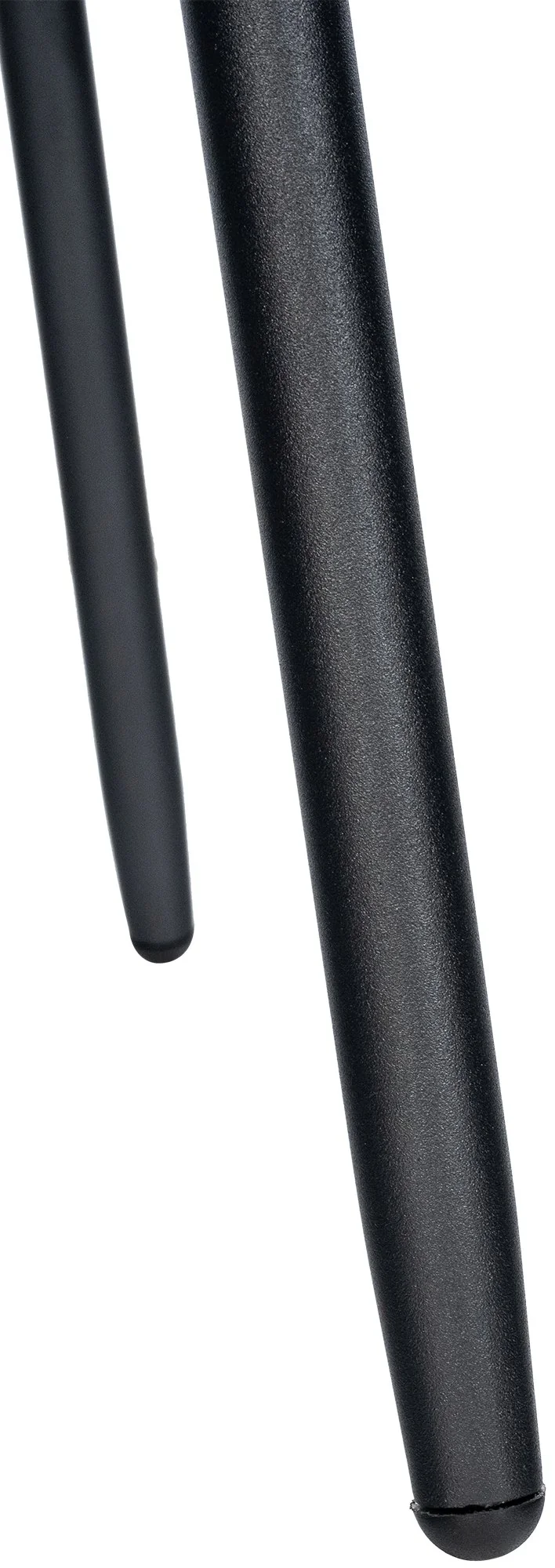 Tabouret de bar x1 avec repose-pieds revêtement en velours marron piètement à quatre pieds en métal noir 10_0005464