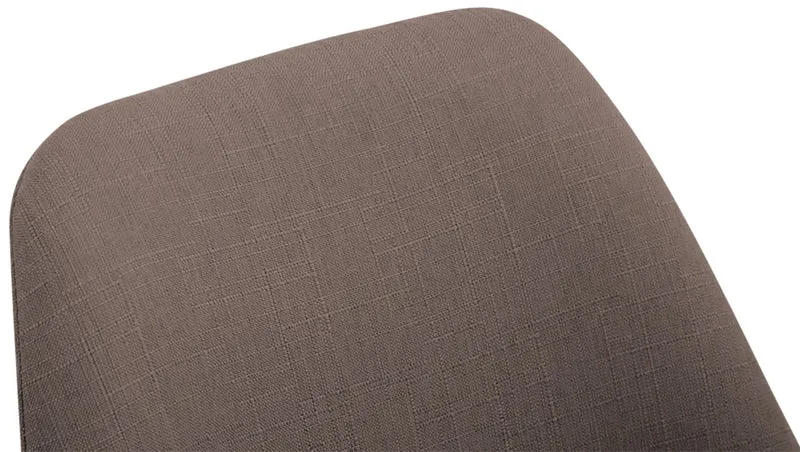 Chaise de salle à manger x1 design scandinave en tissu taupe et piètement à 4 pieds en bois clair 10_0003277