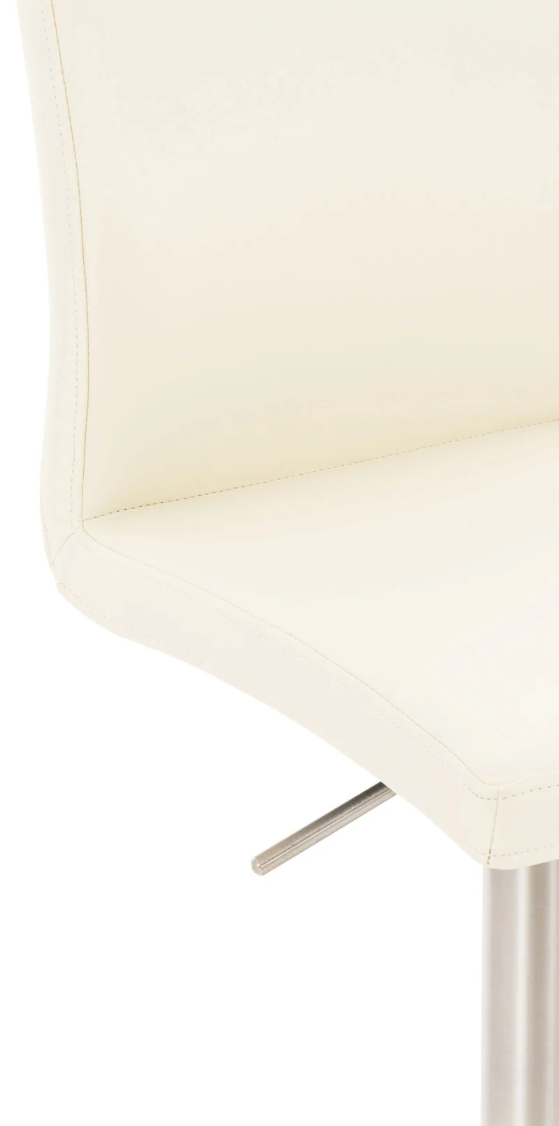 Lot de 2 tabourets de bar en similicuir blanc hauteur réglable pivotants 360° piètement métal avec repose-pieds 10_0006767