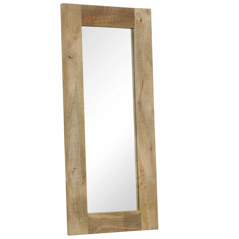 Miroir mural en bois massif de manguier 50 x 110 cm DEC022725