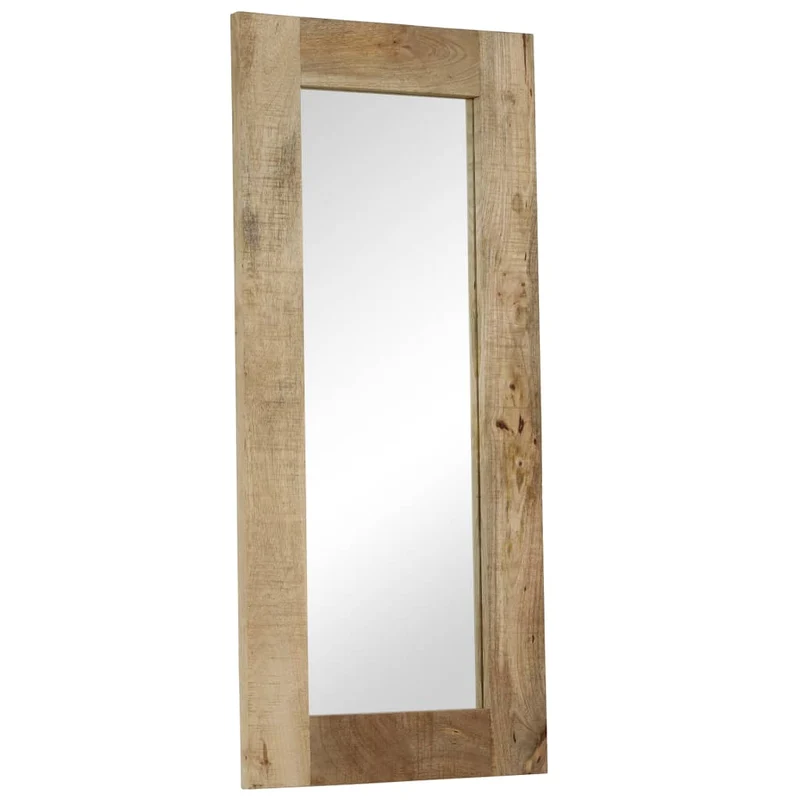 Miroir mural en bois massif de manguier 50 x 110 cm DEC022725