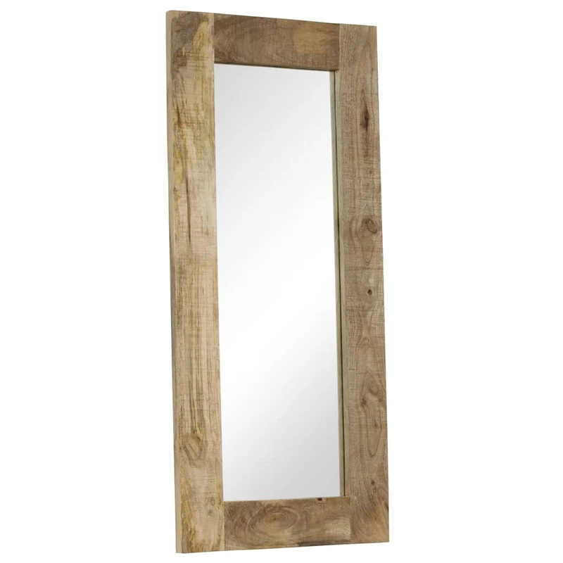 Miroir mural en bois massif de manguier 50 x 110 cm DEC022725