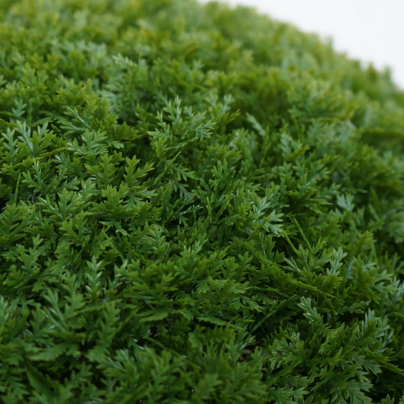 Buisson artificiel Ø 32 cm en polyéthylène boule de thuya taillée plante décorative pour intérieur et extérieur résistante aux UV et aux intempéries 04_0009186