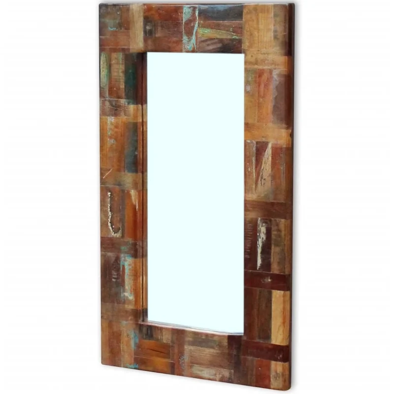 Miroir Bois de récupération massif 80 x 50 cm DEC022648