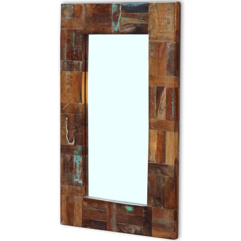 Miroir Bois de récupération massif 80 x 50 cm DEC022648