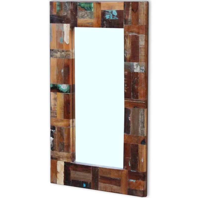 Miroir Bois de récupération massif 80 x 50 cm DEC022648