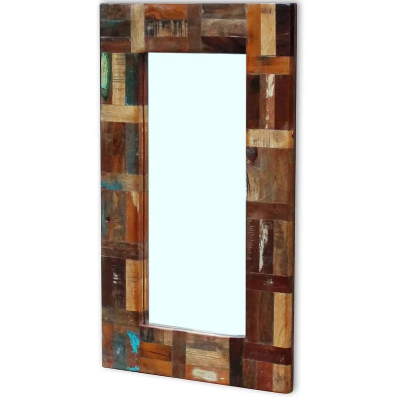 Miroir Bois de récupération massif 80 x 50 cm DEC022648