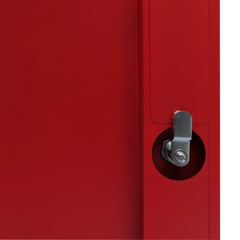 Armoire vestiaire métallique casier de rangement 2 portes 90x38x45 cm rouge 04_0008945