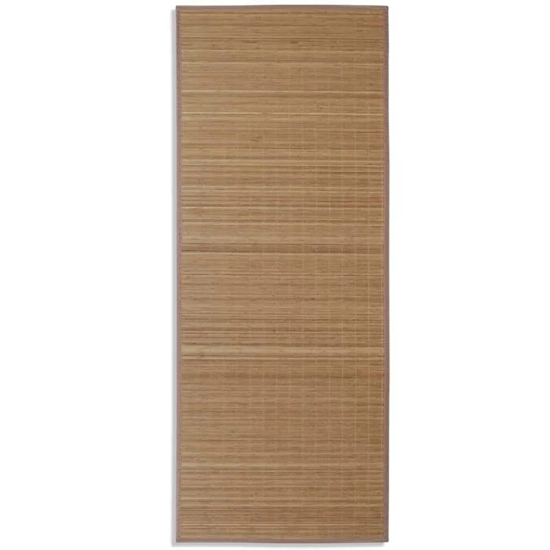 Tapis en bambou brun à latte Rectangulaire 80 x 200 cm DEC023831