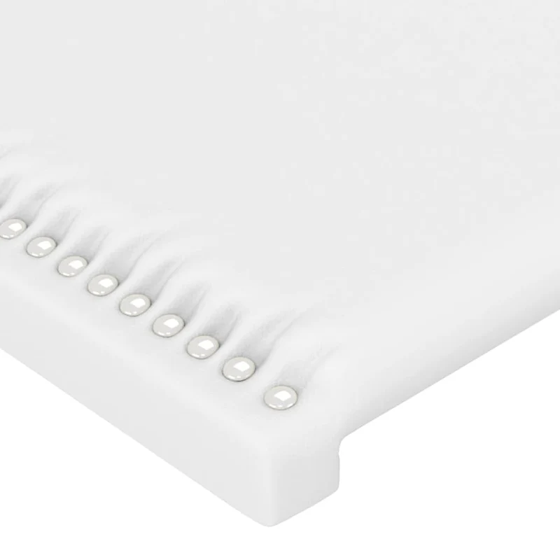 Tête de lit accessoire couchage chambre à coucher meuble 2 parties 100 x 5 x 78/88 cm synthétique blanc TDL0206590